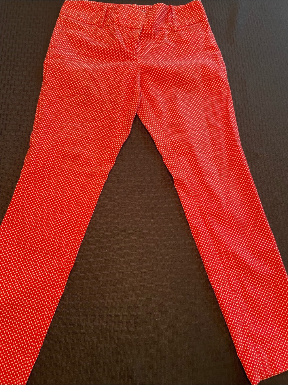 The Limited Tangerine Polka Dot Womens Capri